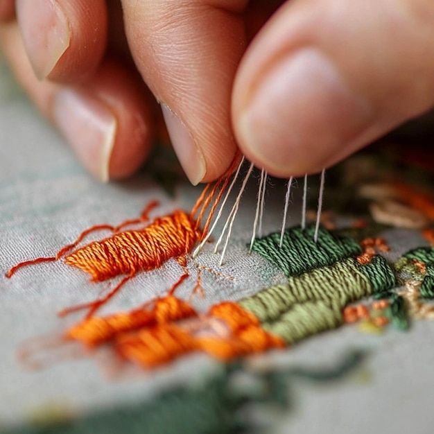 detal haftu na tkaninie